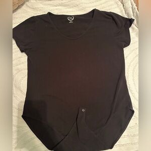 Black scoop neck body suit